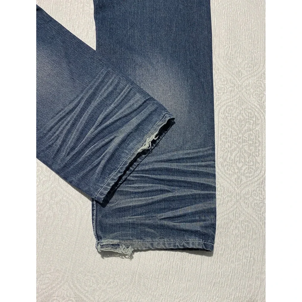 Mecca Men's‎ Straight Fit Blue Denim Jeans Size 40x34 Embroidered Pockets